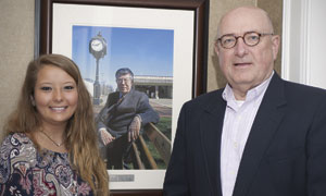 Wright Cox with BankTennessee scholarship recipient Madeline Czosek