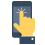 Finger tapping mobile icon