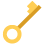 Golden key icon